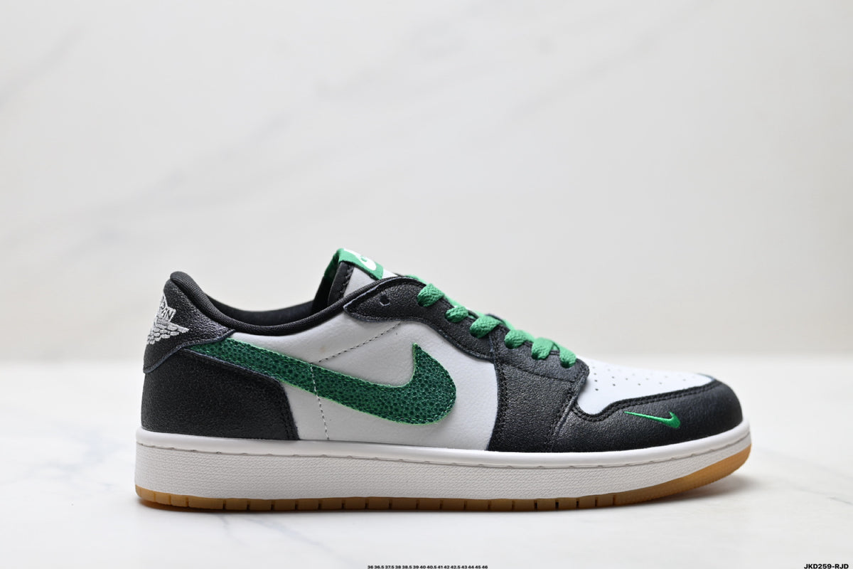 Nike Low-Top Sneakers White Green Black Unisex Collaboration Edition Style 57 detail view 2