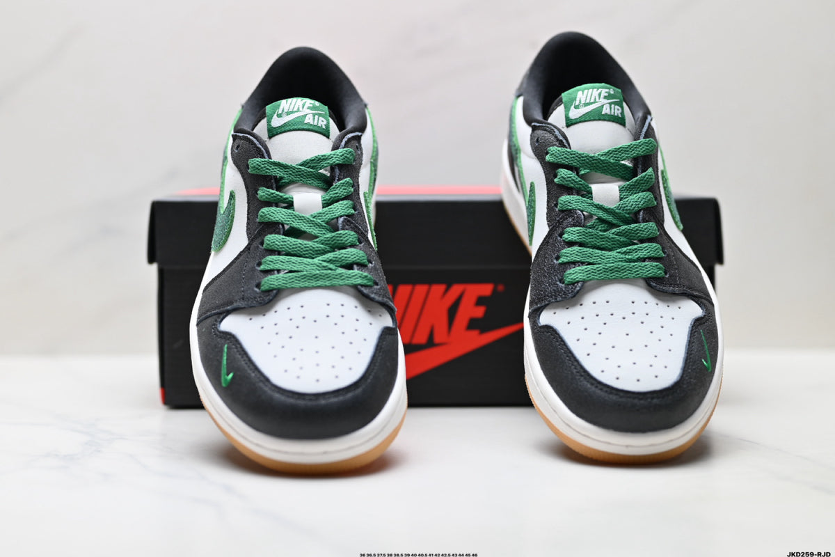 Nike Low-Top Sneakers White Green Black Unisex Collaboration Edition Style 57 detail view 8