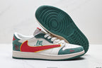 Nike Low-Top Sneakers White Green Orange Unisex Style 26 detail view 6