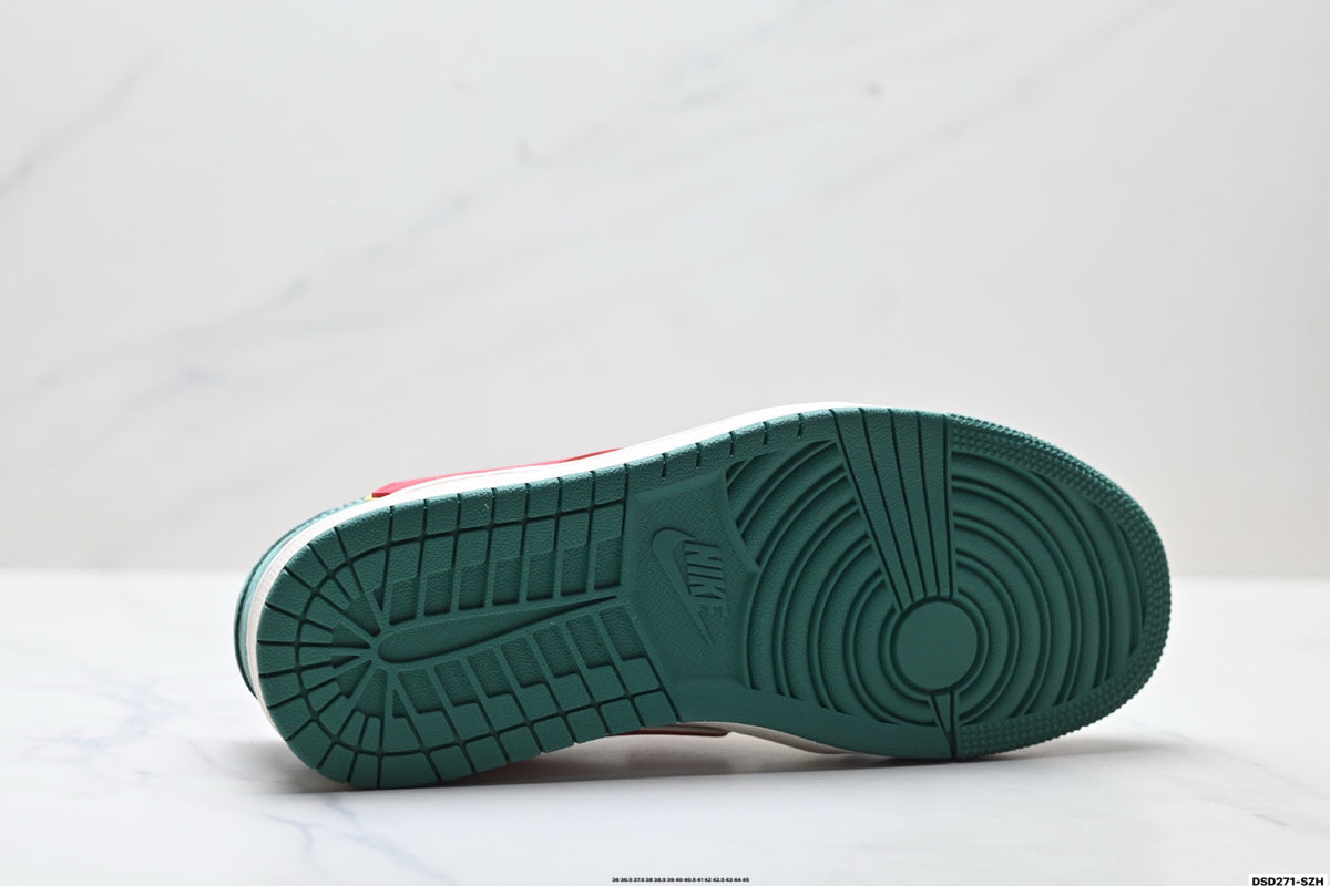 Nike Low-Top Sneakers White Green Orange Unisex Style 26 detail view 9