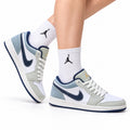 Nike Low-Top Sneakers White Navy Unisex Style 51 white background lifestyle main view