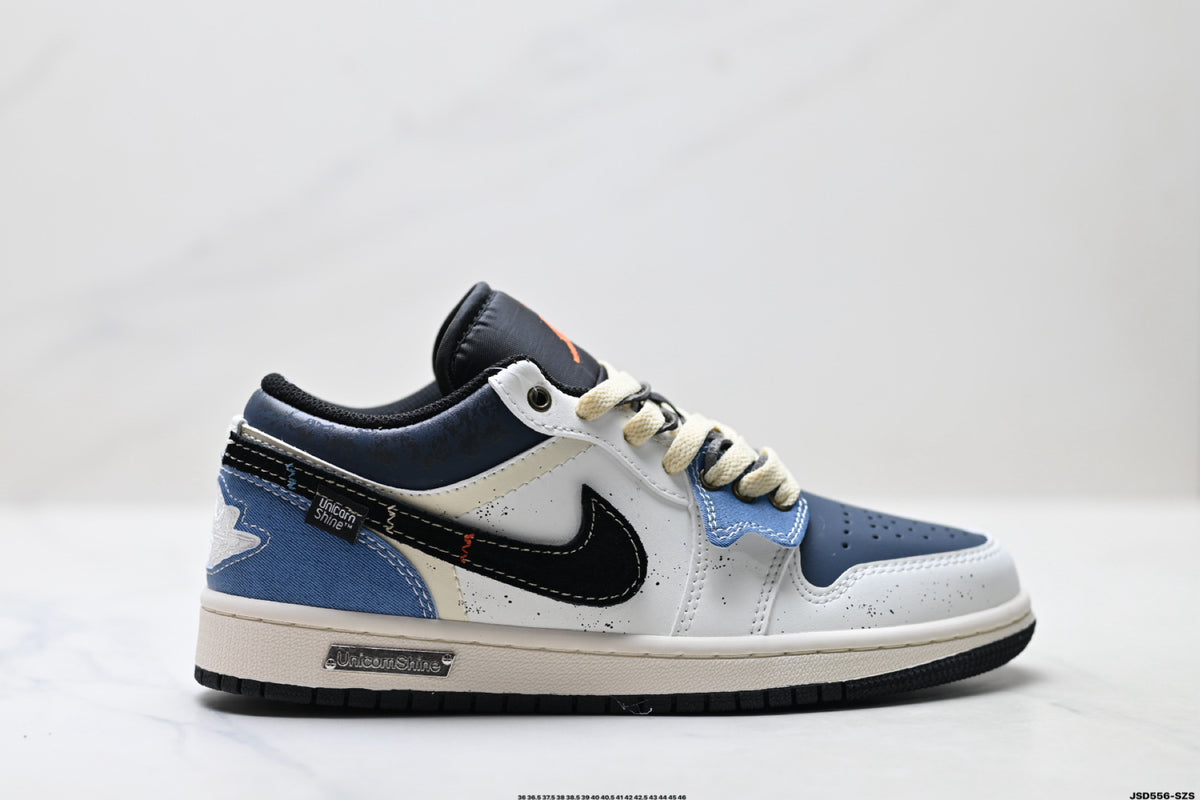 Nike Low-Top Sneakers White Navy Beige Unisex Style 28 detail view 2