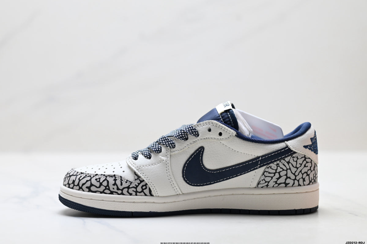 Nike Low-Top Sneakers White Navy Print Alt Unisex Collaboration Edition Style 39 detail view 4