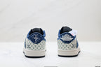 Nike Low-Top Sneakers White Navy Print Unisex Collaboration Edition Style 37 detail view 7