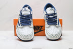 Nike Low-Top Sneakers White Navy Print Unisex Collaboration Edition Style 37 detail view 8