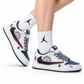 Nike Low-Top Sneakers White Navy Red Graphic Unisex Collaboration Edition Style 27 white background lifestyle main view