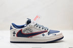 Nike Low-Top Sneakers White Navy Red Graphic Unisex Collaboration Edition Style 27 detail view 2