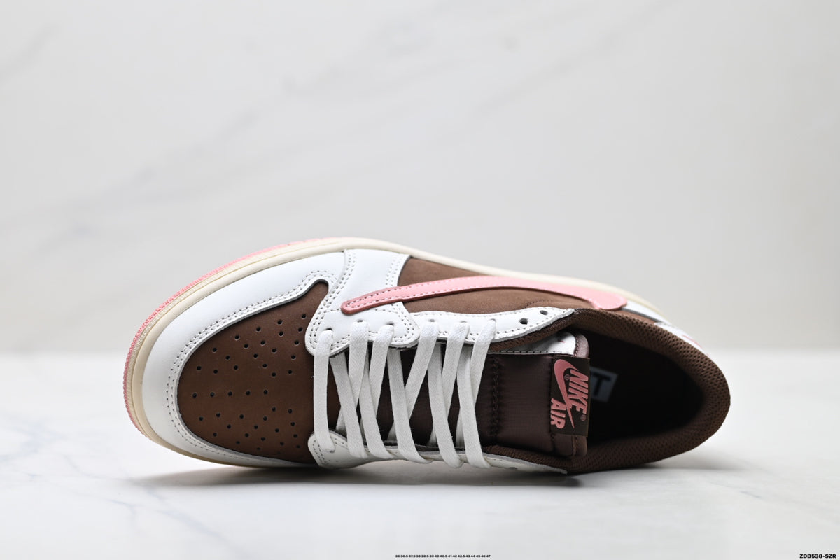 Nike Low-Top Sneakers White Pink Brown Unisex Style 29 detail view 3