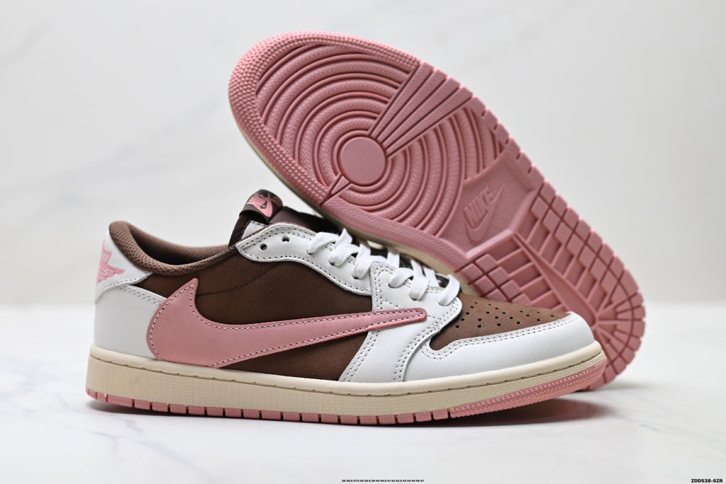 Nike Low-Top Sneakers White Pink Brown Unisex Style 29 detail view 6