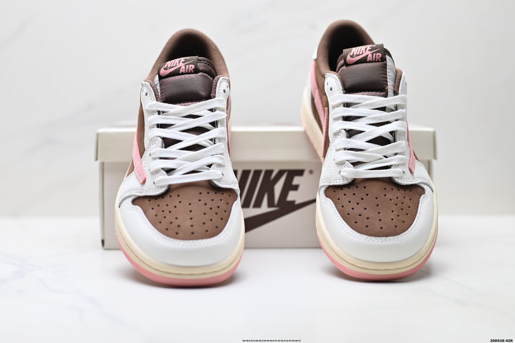 Nike Low-Top Sneakers White Pink Brown Unisex Style 29 detail view 8
