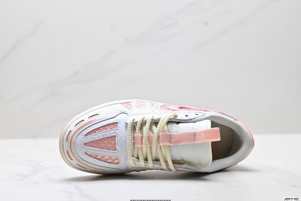 Nike Low-Top Sneakers White Pink Monogram Unisex Collaboration Edition Style 16 detail view 3