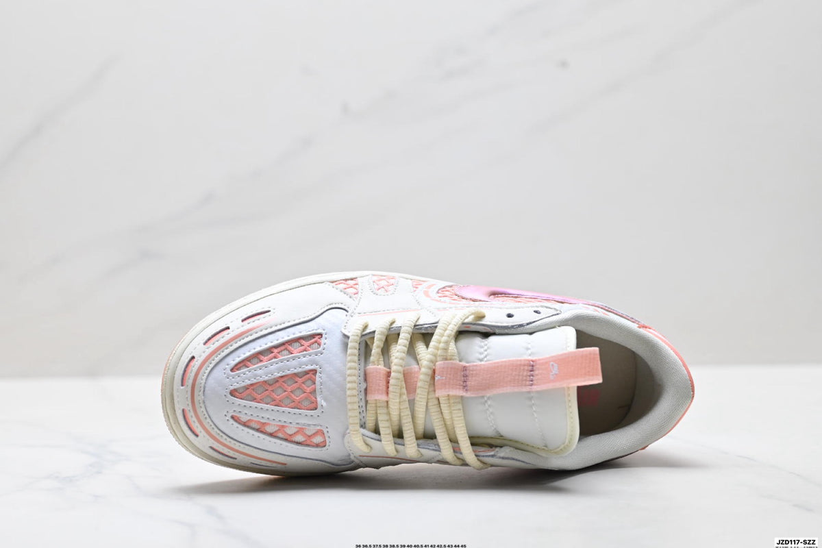 Nike Low-Top Sneakers White Pink Monogram Unisex Collaboration Edition Style 16 detail view 3