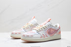 Nike Low-Top Sneakers White Pink Monogram Unisex Collaboration Edition Style 16 detail view 5