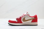 Nike Low-Top Sneakers White Red Unisex Style 25 detail view 4