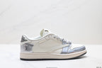 Nike Low-Top Sneakers White Silver Unisex Style 06 detail view 2