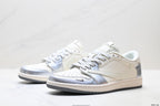 Nike Low-Top Sneakers White Silver Unisex Style 06 detail view 5