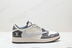 Nike Low-Top Sneakers White Silver Navy Unisex Collaboration Edition Style 08 detail view 2