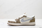 Nike Low-Top Sneakers White Tan Monogram Unisex Collaboration Edition Style 05 detail view 4