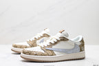 Nike Low-Top Sneakers White Tan Monogram Unisex Collaboration Edition Style 05 detail view 5