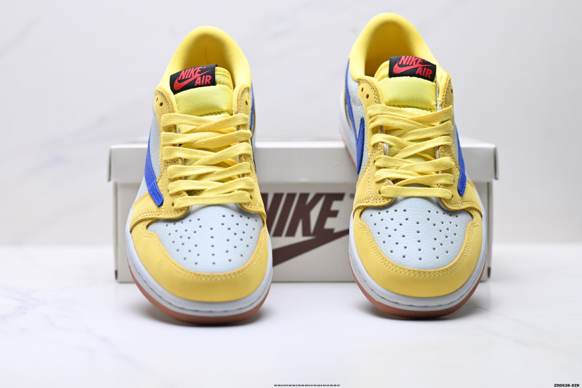 Nike Low-Top Sneakers Yellow Blue Unisex Style 31 detail view 8