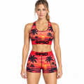 PSD Style Sunset Stripe Women's Athletic Set - model front view