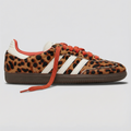 adidas Samba OG Red Leopard Women's - Red / Leopard side view